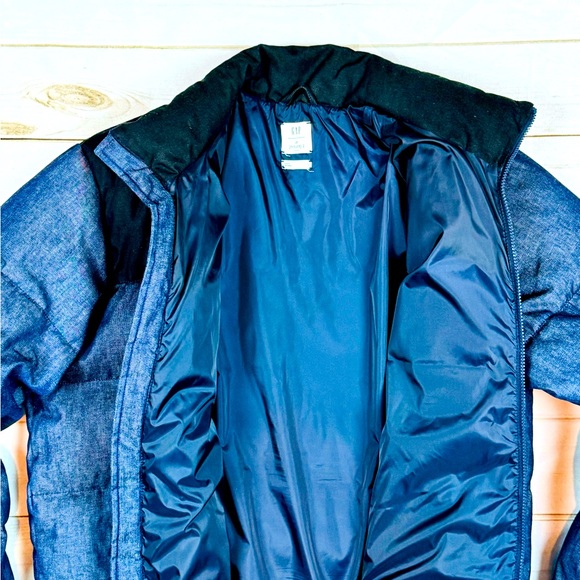 GAP UA Tokyo Collab | Men’s Down Puffer Jacket | Size Large | Blue Denim & Black - Picture 11 of 11